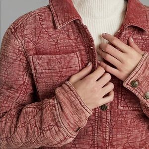 Anthropologie Pilcro The Fielder Quilted Shirt Jacket